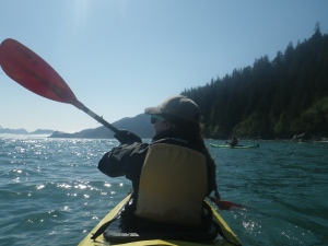 A photo of myself sea kayaking this past weekend in Resurrection Bay, Alaska!
