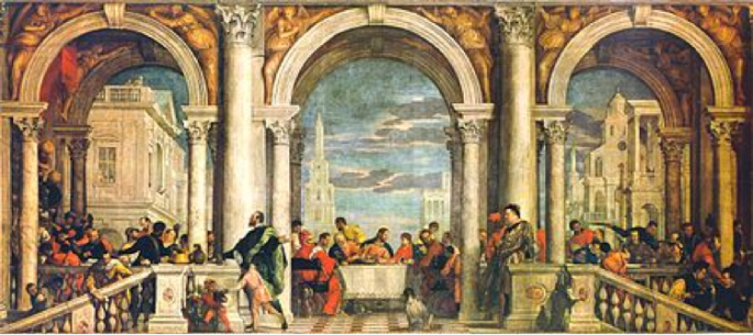Veronese, Paolo. Feast in the House of Levi. 1573. Oil on Canvas. Gallerie dell'Accademia, Venice. 
